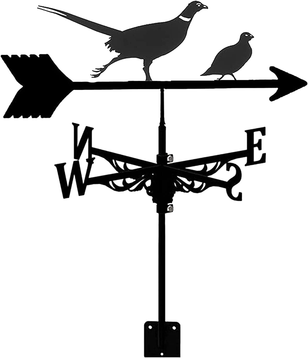 Weather Vane Stainless Steel Weathervane for Garden Creative Pheasant Partridge Wind Vane Garden Stake Wind Direction Indicator for Yard Cupolas Farm Sheds