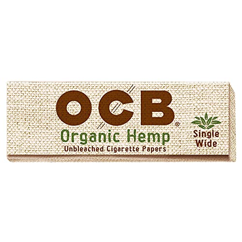 Ocb Organic Cigarette Rolling Papers ~ Single Wide ~ Full Box ~ Includes American Rolling Club Tube #TOP1