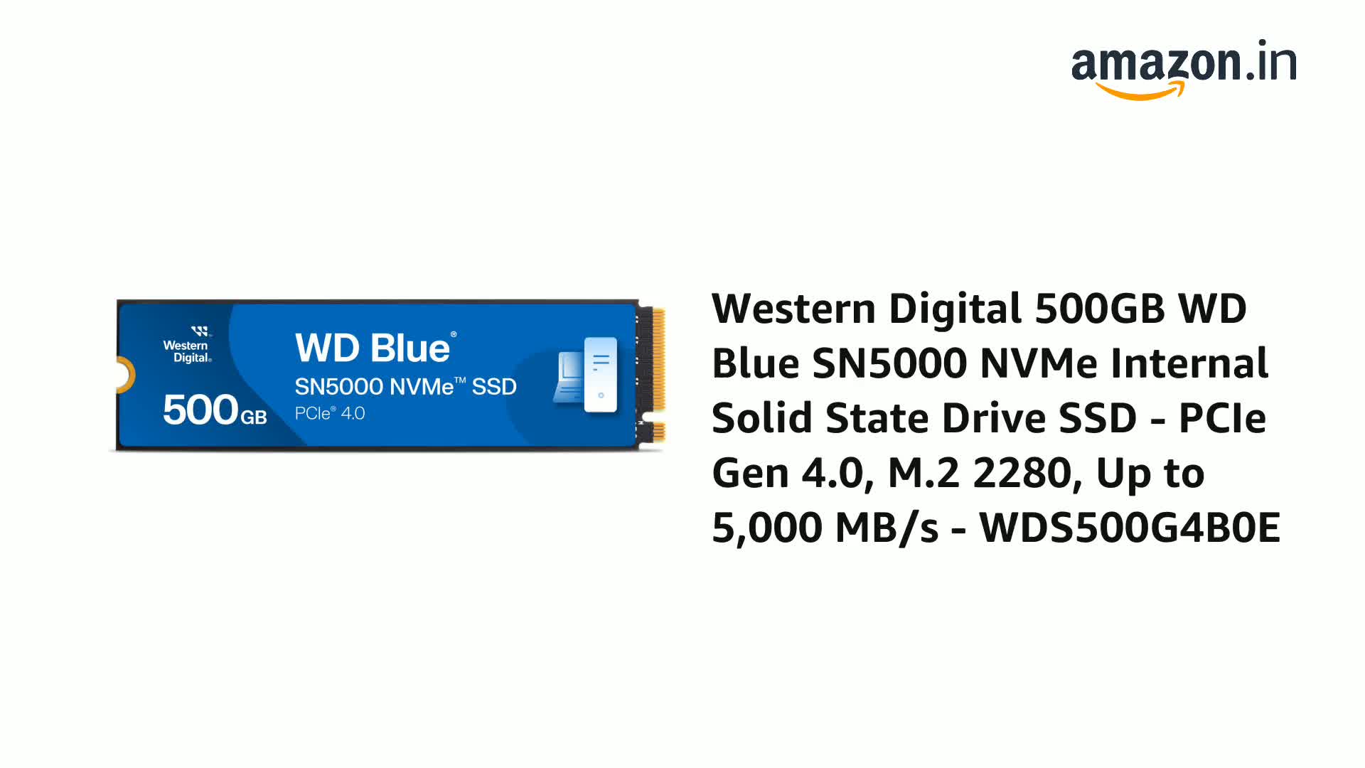Western Digital WD Blue SN5000 NVMe Internal SSD