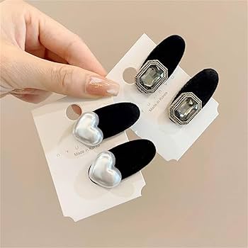 パール付き黒色ヘアピン SET] リボンパールヘアピン(2color) | ファッション通販サイト NUGU