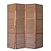 Produktbild Homestyle4u 874, XL Paravent Raumteiler 4 teilig, Bambus Holz, Braun, Höhe 2 m