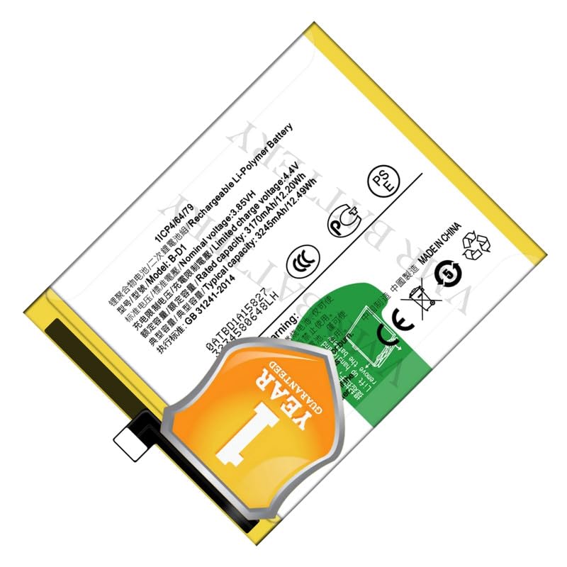 Image of Original B-D1 Battery Compatible for Vivo X20 | Vivo X20A | Vivo 1721 - (3245mAh) - 1 Year Warranty K7