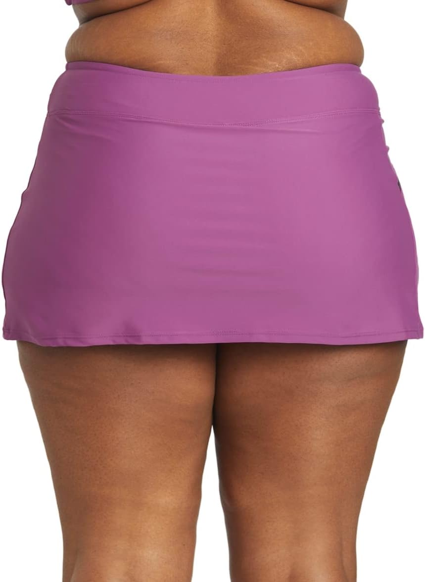 Sporti Plus Size Active Solid Swim Skirt