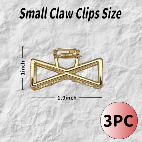 3 Pinzas de Garra Metálicas Pequeñas 1.9 Pulgadas Oro Plata Negro miniatura 2