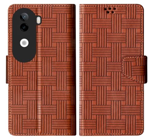 Image of SBMS Flip Cover for iQOO Z9s 5G / Vivo V40e 5G Back Cover Case with Magnatic Closure | Inbuilt Stand | Card & Money Pocket (Mat Tan)