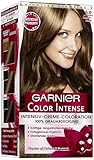 Garnier dauerhafte Cremecoloration, dauerhafte Intensive Creme Coloration für permanente Haarfarbe, mit Perlmutt und Traubenkernöl, Color Intense, 6.0 Dunkelblond , 3er pack