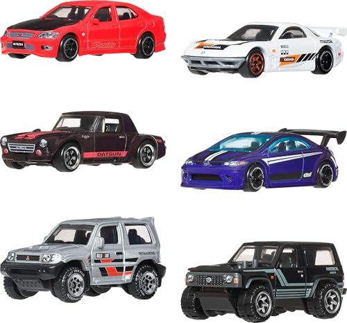 Hot Wheels Multipack 6 Vehículos Japoneses 1:64 miniatura 1