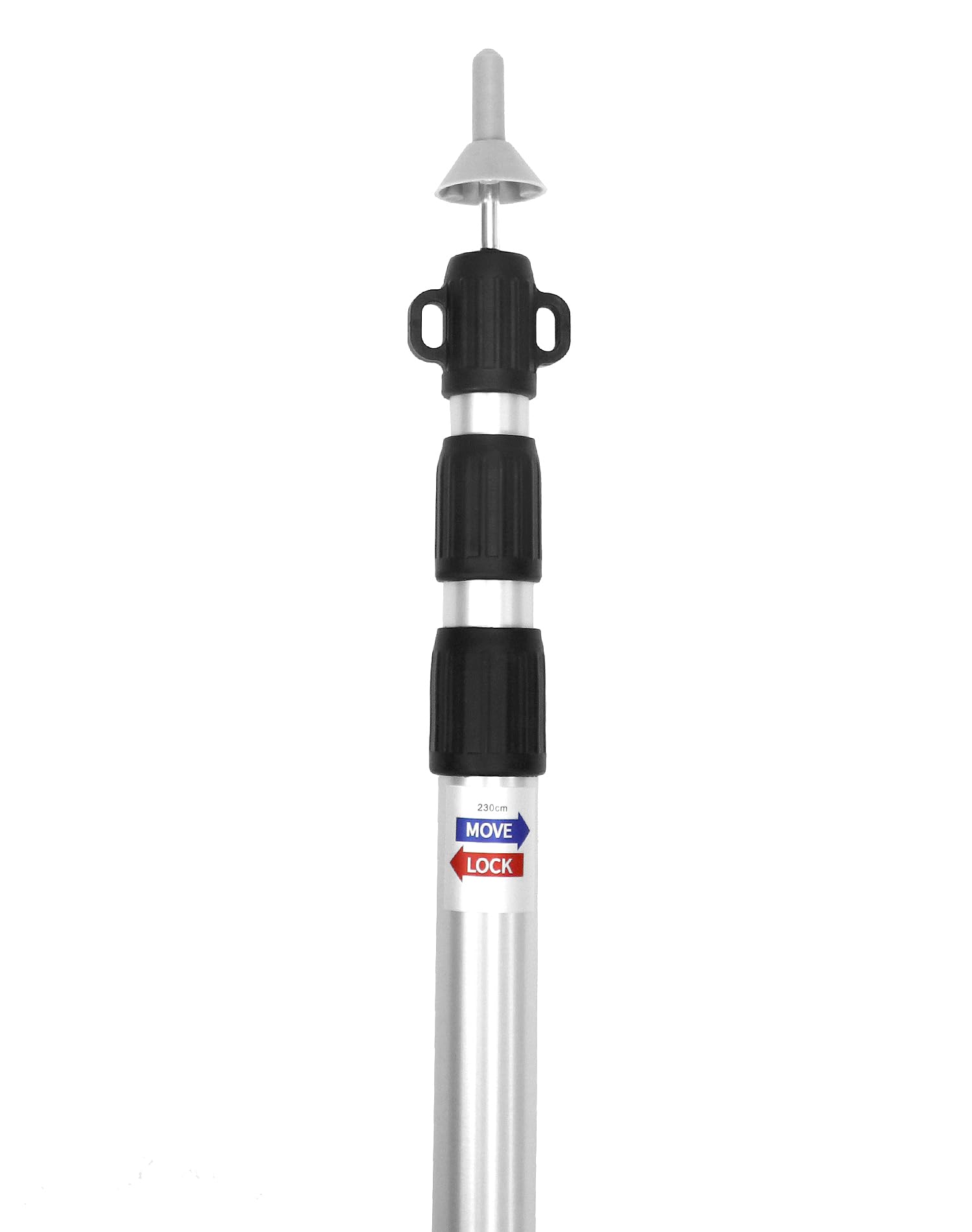 QWORK® Poteaux de Tente Telescopique 95-230 cm, Barre de Fixation en Aluminium pour Tentes, Bâches, Auvents, Voile d'Ombrage