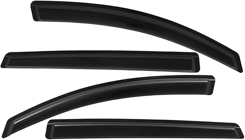 Miniatura 3 de Lightronic Visera de ventana de ventilación automática de montaje exterior extraduradera, se adapta a Hyundai Santa Fe 2019-2023, protección UV,