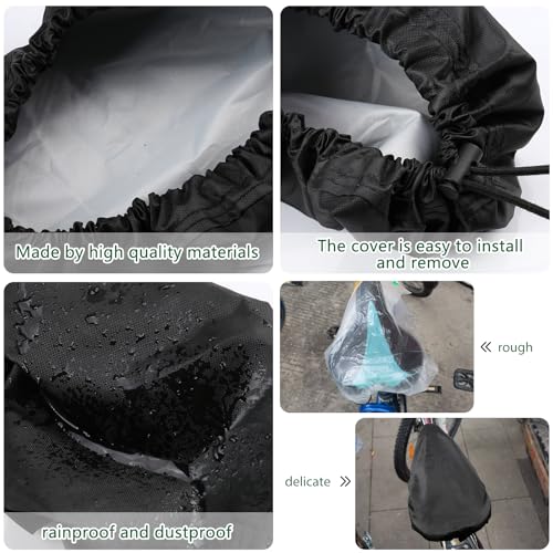 Image of New Bicycle Seat Cushion Waterproof UV Protection Unisex for Gym Bike Mountain Bike Road Bike with Protective Lock Durable Rain Dustproof Cover