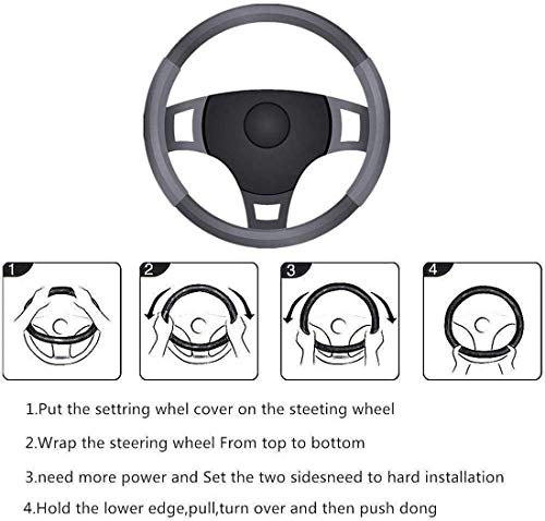 Uzzuhi Van Gogh Starry Sky Car Steering Wheel Cover Heat Resistant Stretchy Soft Trendy Pattern Anti Slip And Sweat Absorption Auto Car Wrap Cover Unisex #TOP4