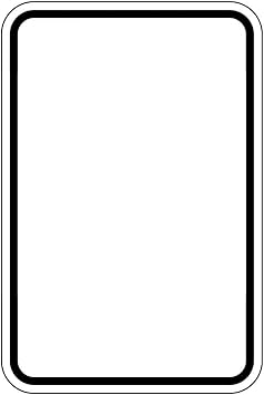 Metal Parking Control Tin Sign, Reflective 8" x 12" in. Blank Write-On, White with Black Border