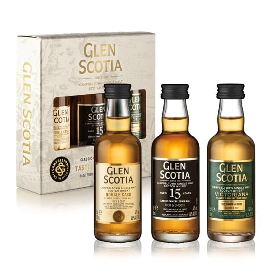 Glen Scotia Single Malt Whisky Gift Set 3x5cl | Multi Award Winning Campbeltown Scotch Whisky Miniatures Including: Double Cask 15-Year-Old and Victoriana | Premium Whisky Gifts for Men