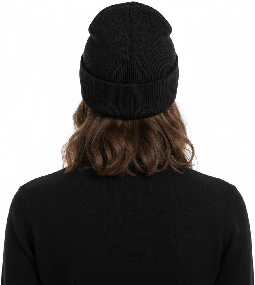 2 PCS Winter Beanie Hats for Women Men Unisex Knitted Cuffed Knit Beanie Slouchy Skull Cap - Image 5