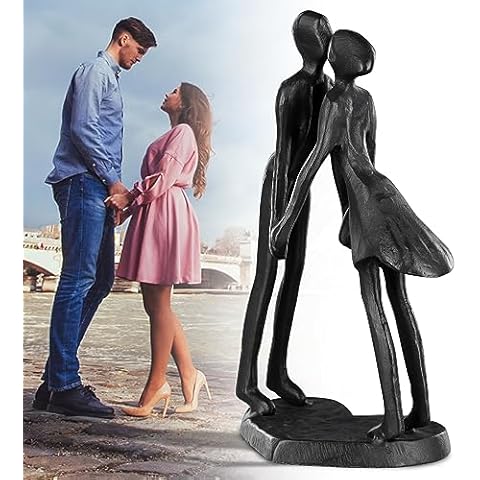 QCXWCJWD Kissing Couple Iron Sculpture Cover