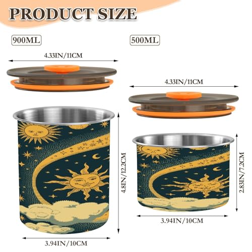 Lata para café hermética de acero inoxidable 17oz miniatura 2