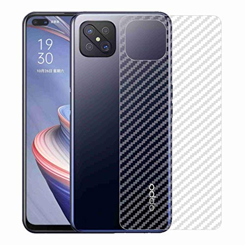 Image of Compatible with Oppo A92S Back Screen Protective Film Carbon Fiber Skin Transparent Screen Guard Sticker