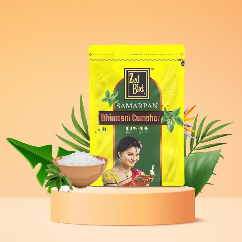 zed black samarpan natural bhimseni kapoor zipper - (500 gms)