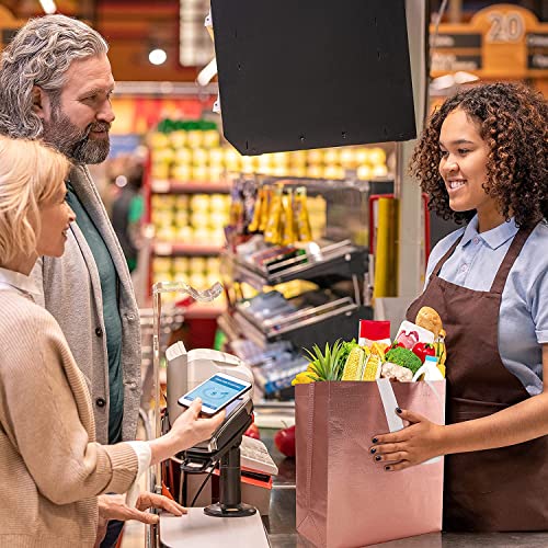 WAIZHIUA 12 Stück Einkaufstasche 32 * 12 * 28cm Großes Fassungsvermögen Isolieren Wiederverwendbare Tragetaschen für Torten und Gebäck Geschenktüte Geburtstag Geschenktasche (3 Farben)
