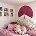 ChumDecor Fan Wall Decor,Japanese Wall Fan Decor,Large Bamboo Fan Wall Art for Boho Hanging Headboard,Decorative Folding Fan for Over Bed Decorations,Large Wall Dcor (Pink, 60 inch)