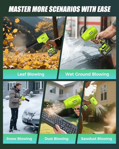 Leaf Blower Cordless with Battery and Charger, 980,000 RPM, Extended Nozzle, Lightweight Handheld,Blower for Patio Cleaning,Leaves and Dust,Birthday Gifts for Men Dad Husband for Home3 - Image 4