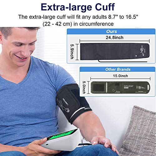TopffyBlood Pressure Monitor,Digital BP Cuff Blood Pressure Cuff Voice Broadcast Automatic Large Backlight Upper Arm Blood Pressure Monitor BP Machine - Thumbnail 4