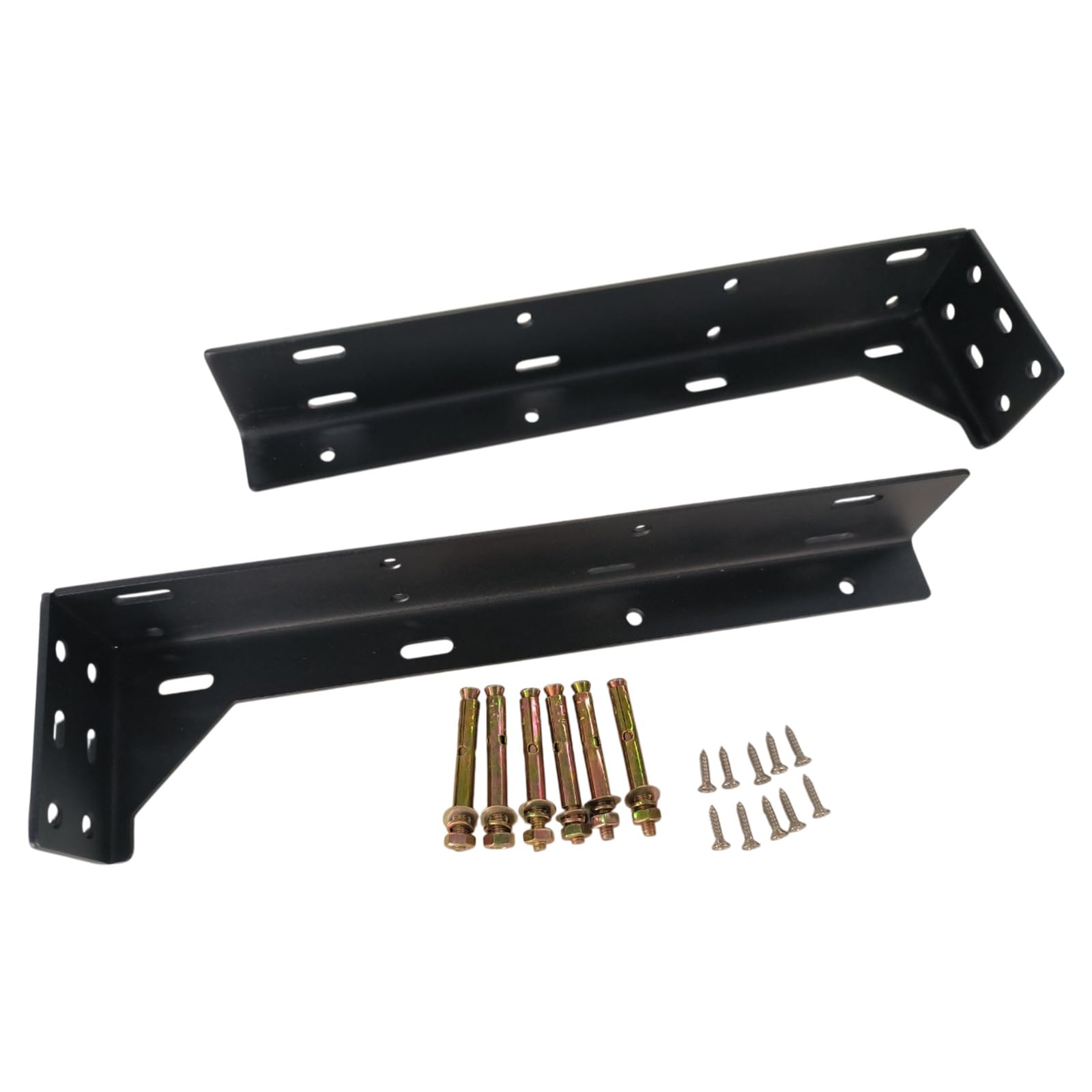 Shyyoulqe Multicolor Duty Metal Shelves Brackets Thicked Invisible L Brackets Wall Mounted Layer Board Bracket Enduring Suspended Tripod Shelf