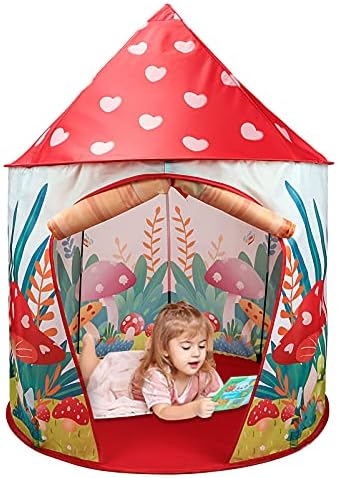 Kids Play Tent Space Themed Indoor Play Children House for Boys and Girls (Mushroom)