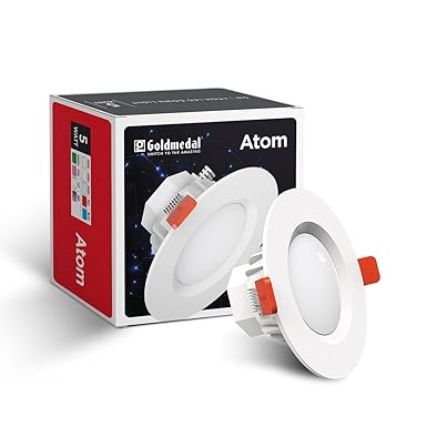 Goldmedal Atom 5W LED Downlight for Bedroom, Living Room, Dining Room, Kitchen, Bathroom, Home, Office, Restauarant - Round (Pack of 1)