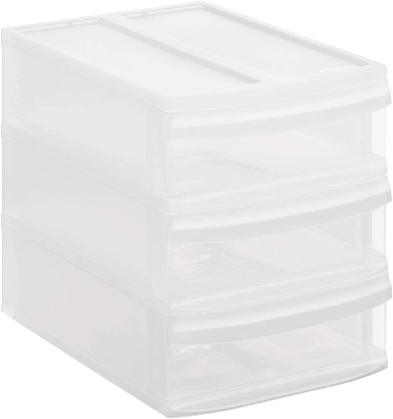 Rotho, Systemix, Drawer box with 3 drawers S, Plastic (PP) BPA-free, transparent, S/A5 (26,5 x 19,2 x 23,3 cm)