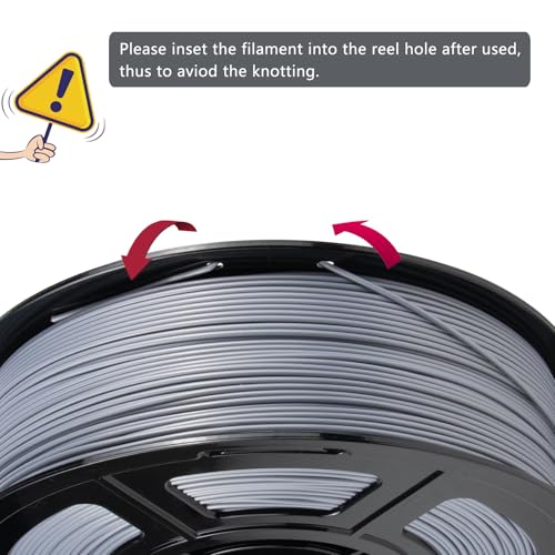 Image of iSANMATE ASA Filament 1.75mm Silver 1KG, UV & Weather Resistant 3D Printer Filament Perfect for Outdoor Functional Parts, Dimensional Accuracy + /- 0.02mm, 1kg Spool (2.2lbs)