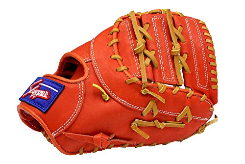 久保田スラッガー KSF-733 Fオレンジ 軟式用ファーストミット やや深く広いポケット GTK湯もみ型付け ☆左投げ用☆ 1枚目
