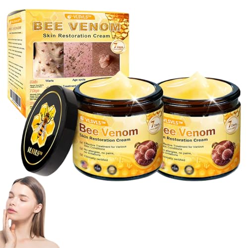 ATTDX VLSVLS Bee Venom skin Restoration Cream,Bee Venom Skin Treatment Cream,Effectively Reducing Blemishes,Deeply Cleanses and Moisturizes the Skin (2PCS)