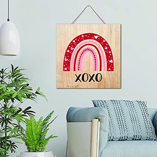 Plaque en bois avec dictons XOXO pour célébrer l'amour au bureau