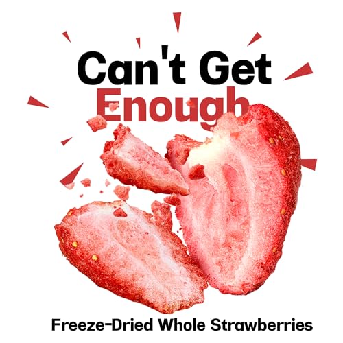16oz Freeze Dried Whole Strawberries, Dehydrated Strawberry Fruit Bulk - image 3