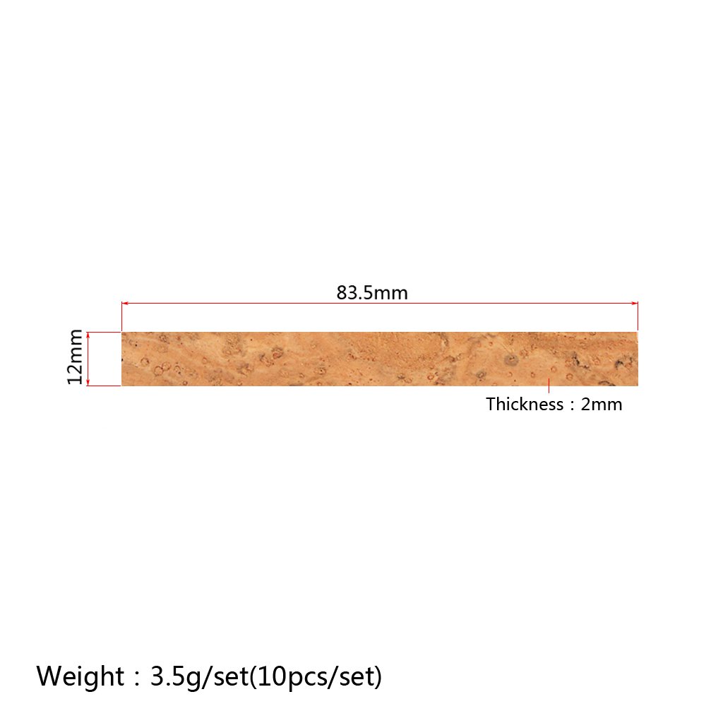 Alnicov Lot de 10 saxophones en liège soprano/ténor/alto cou de liège pour saxophone 83,5 x 12 x 2 mm