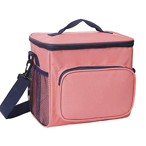 Loncheras de Trabajo, Robusta Bolsa con Aislamiento Oxford Bolsa de Almacenamiento a Prueba de Fugas con Cremallera y Correa de Hombro Desmontable para la Escuela la y el Picnic (10L) Cover