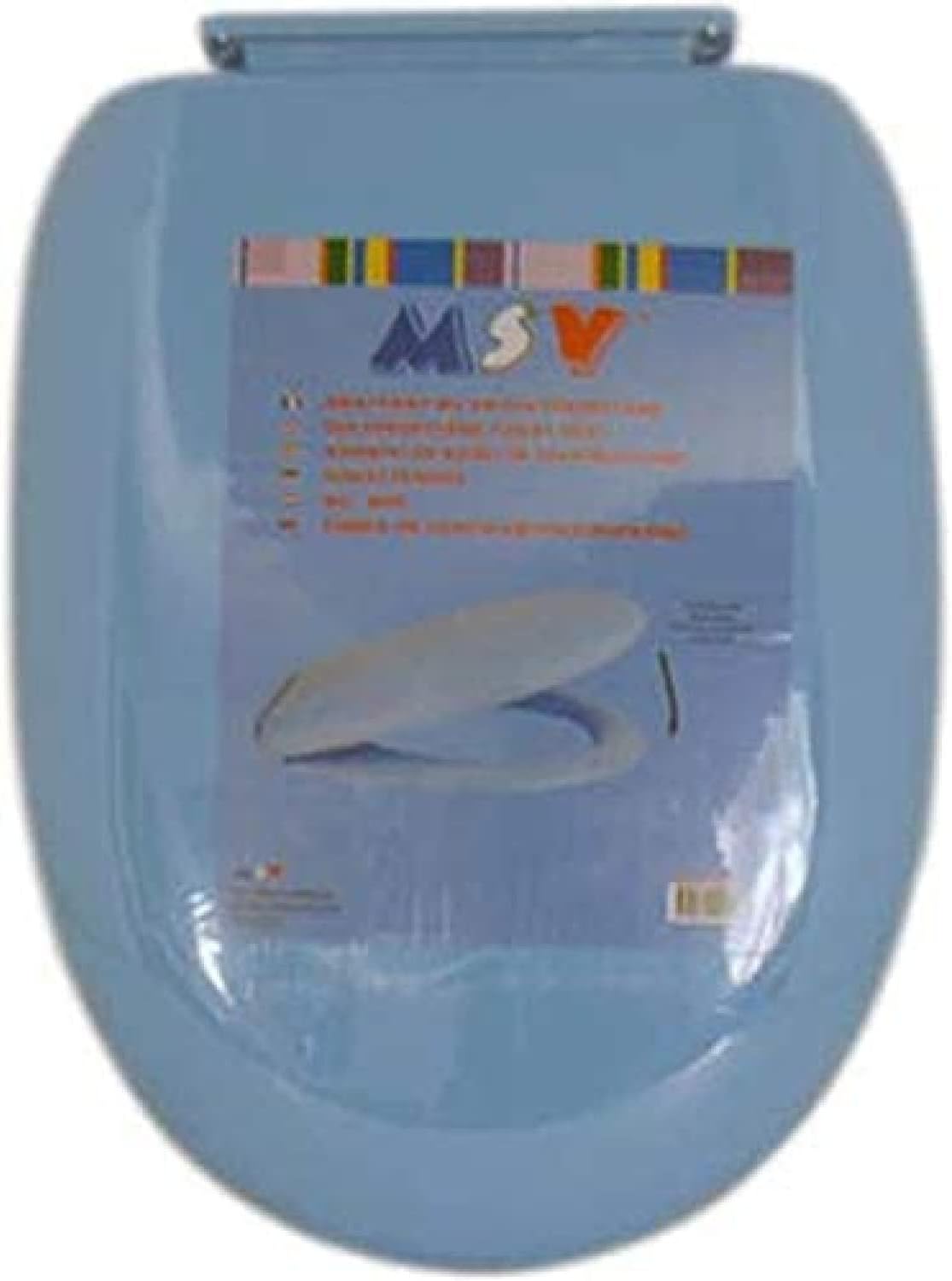 MSV Toilet Seat with Soft Close, Blue