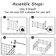 ALLISANDRO Verstellbares Laufgitter DIY Laufstall Welpenauslauf mit Tür für Kleintiere und Meerschweinchen Rabbit Bunny Guinea Pig Playpen individuell zusammenbaubar, schwarz [35x35cm X12 Panels]