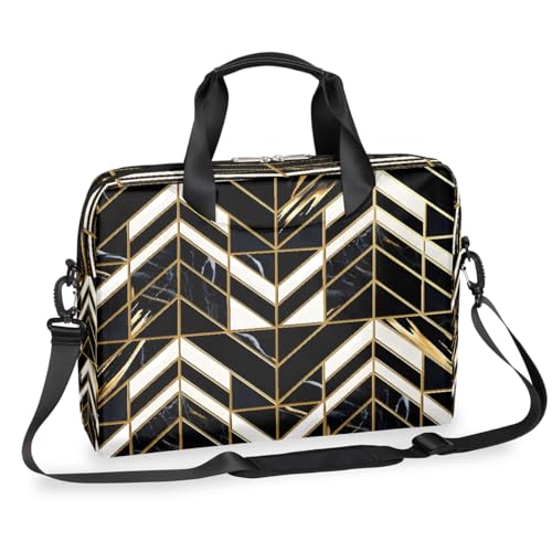 Sacoche PC portable 14 16 pouces marbre doré sac bandoulière ajustable homme femme Mexpekil