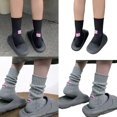 Socks,Couples' Thick Thread Knitted Socks Middle Tube Warm and Comfortable Sock for Him and Her2