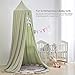 Bunnikins & Clover Bed Canopy for Girls Boys Bedroom Decor, Round Dome Mosquito Net for Baby Crib, Nook Castle Game Tent Nursery Decoration for Child, Play or Reading (Pea Green)
