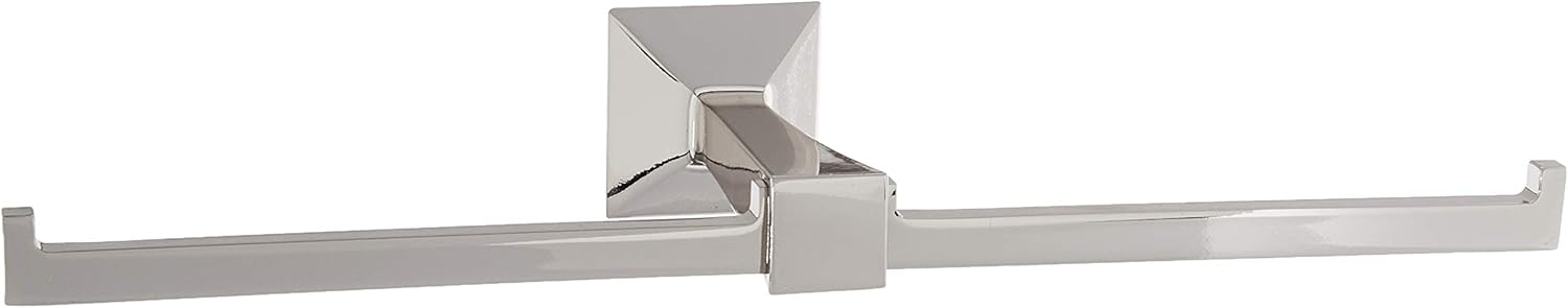 Rohl VIN8DPN Vin8D Vincent Single Post Double Toilet Paper Holder, Polished Nickel