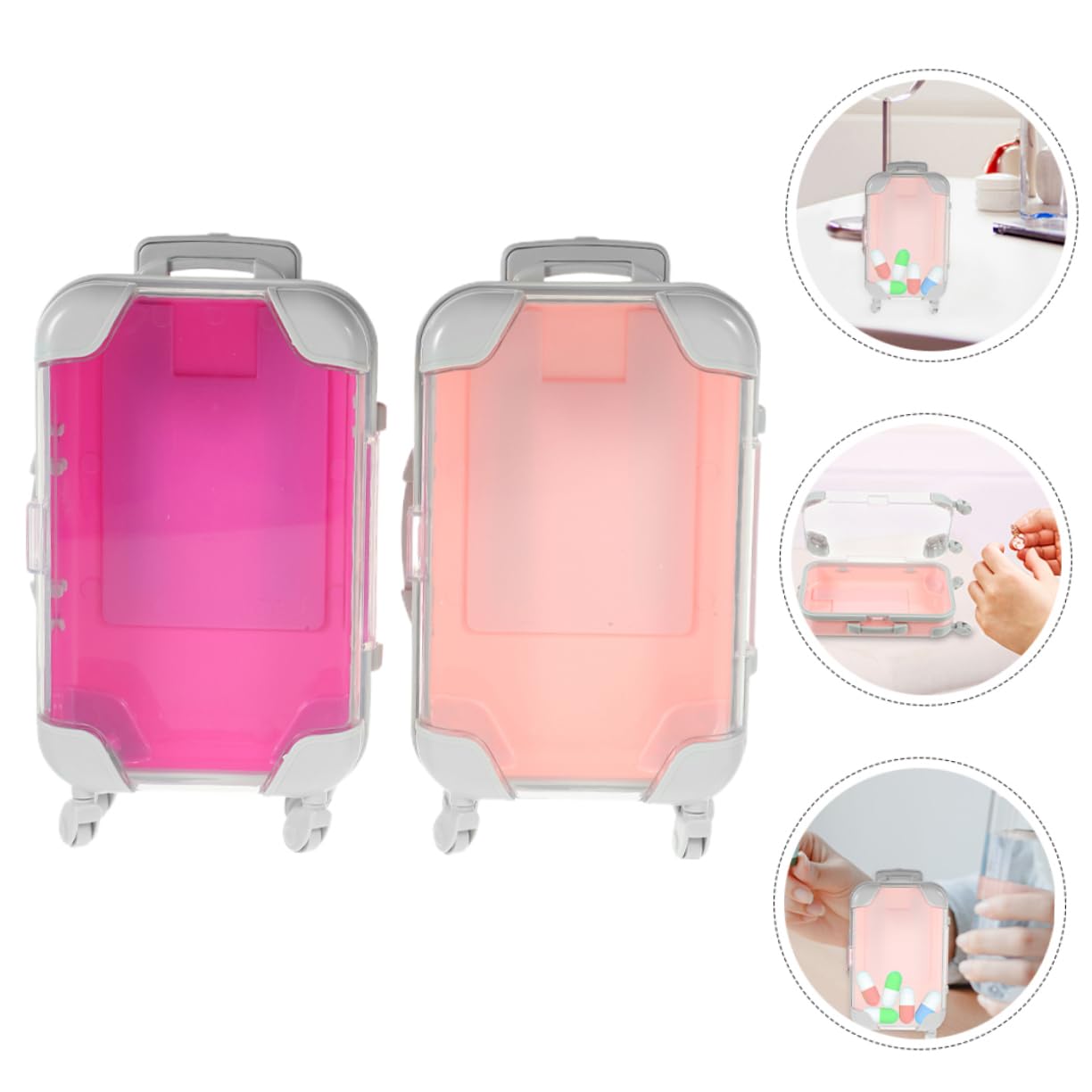 Healeved 6piezas Maleta De Maquillaje De Neceser Cosmético y Organizador De De Maquillaje para Mujeres Práctico y Portátil para y