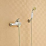 Bathroom White Baking Single Handle Bathtub Shower Set Faucet Faucet Wall Mounted Bathroom Shower Faucet