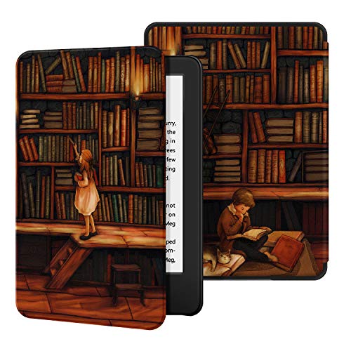 Ayotu Case for All-New Kindle (10th Gen, 2019 Release) - PU Leather Cover with Auto Wake/Sleep-Fits Amazon All-New Kindle 2019 (not fit Kindle Paperwhite or Kindle Oasis), The Library