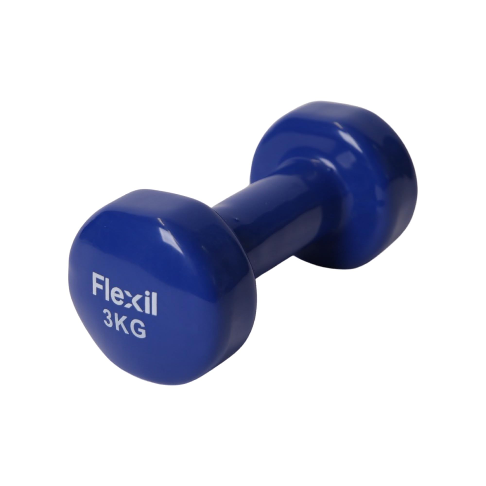 Vinyl Dumbbell Weights, 2 X 3KG - Blue - Image 3