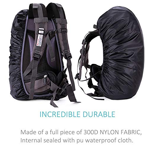 Protection Sac à Dos Pluie 35L 100L 120L Housse de Pluie Sac à Dos Sac étanche poussière randonnée Camping Sacs Grand 90L 95L 110L Housse de Pluie Housses De Sac à Dos(90 100 120lL)
