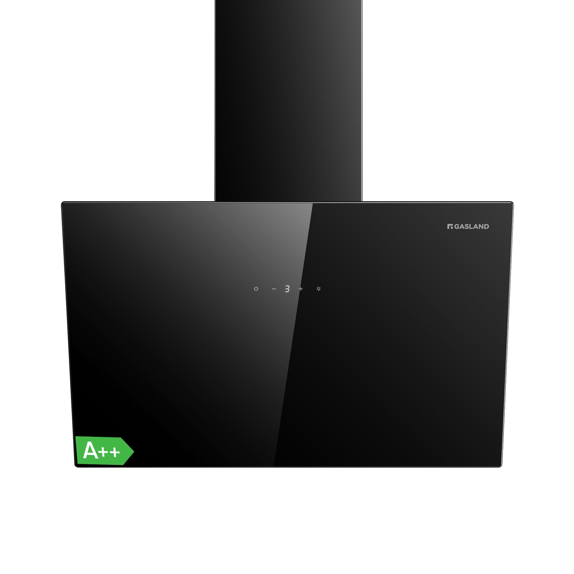 Gasland Chef AR60BS 60 cm Headless Range Hood, Silent Range Hood, EEK A++ Air Extraction, 577 m³/h, Black Glass 9 Levels Touch Control Wall Cooker Hood with Filter