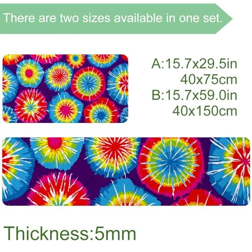 2 alfombras de cocina de arcoíris tie-dye para dar vida y color a tu hogar 4